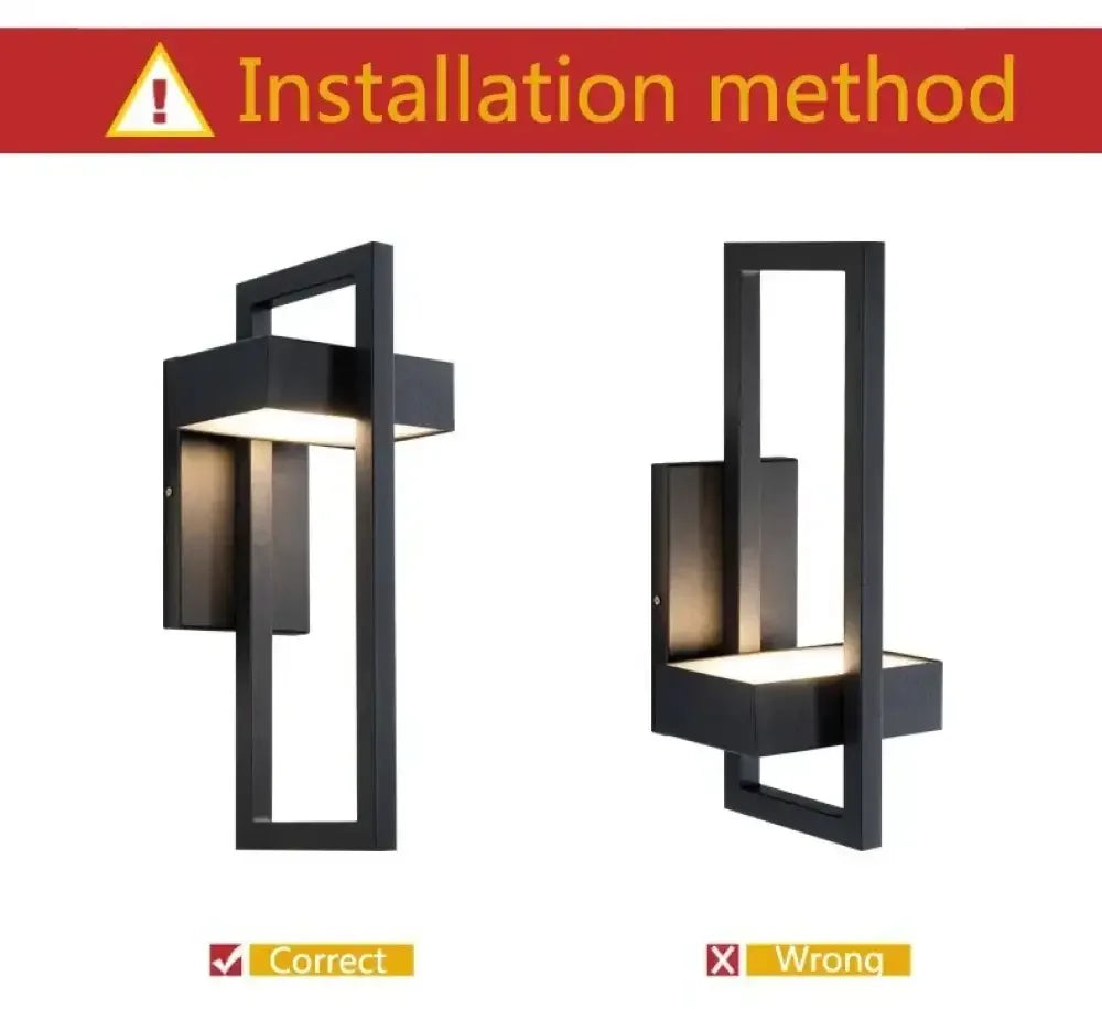 Geometric Courtyard IP65 Wall Lamp - Small 10W / Warm light 3000K