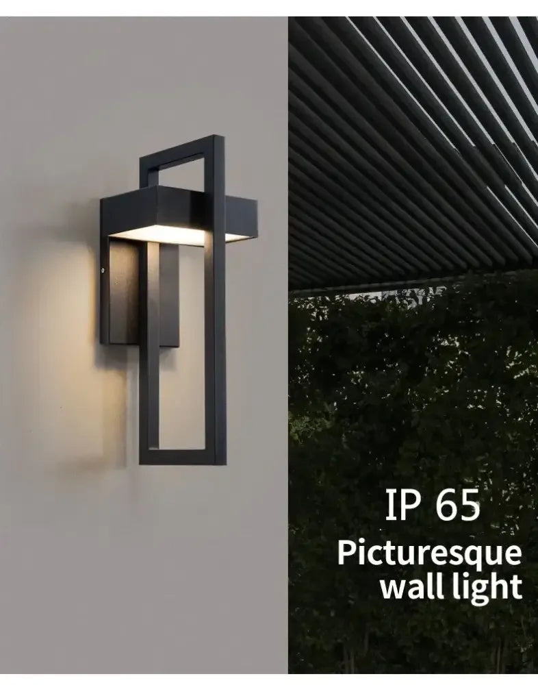 Geometric Courtyard IP65 Wall Lamp - Small 10W / Warm light 3000K