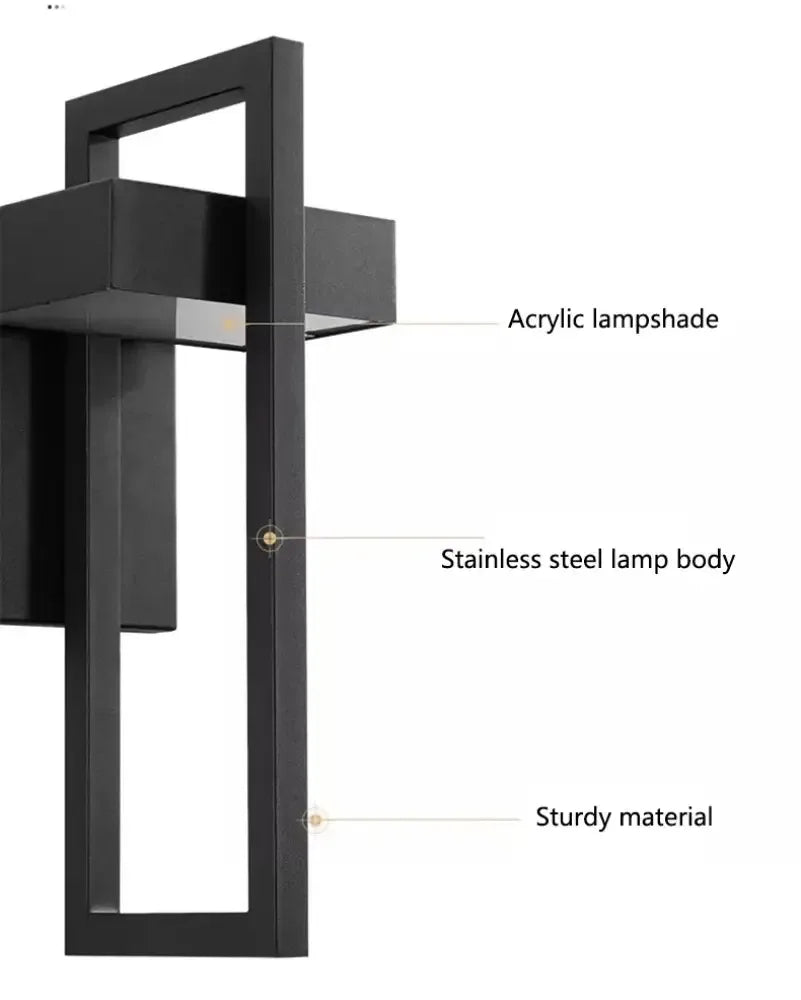 Geometric Courtyard IP65 Wall Lamp - Small 10W / Warm light 3000K