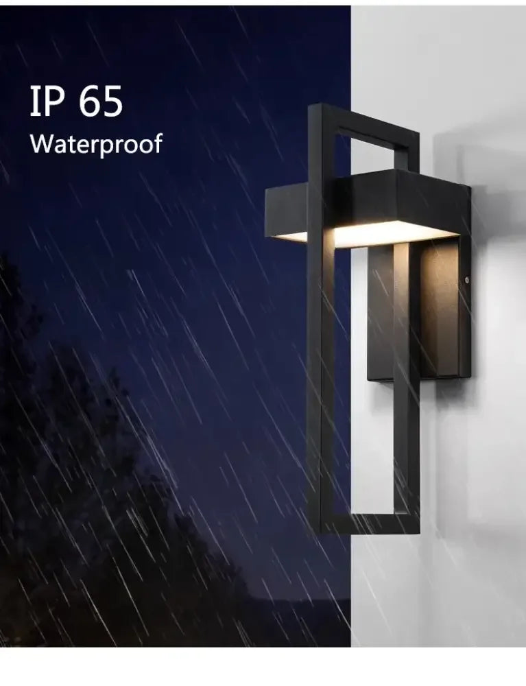 Geometric Courtyard IP65 Wall Lamp - Small 10W / Warm light 3000K