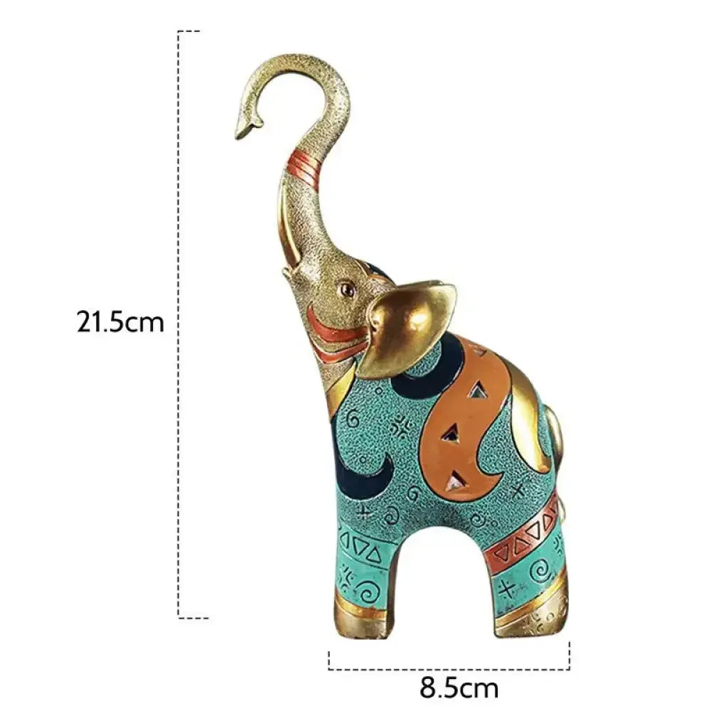 Good Luck Elephant Statue Decorations For Home - Yellow