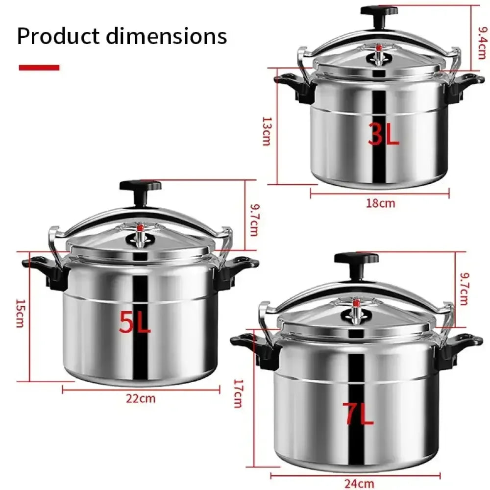 Heavy-Duty Aluminum Pressure Cooker - 5L