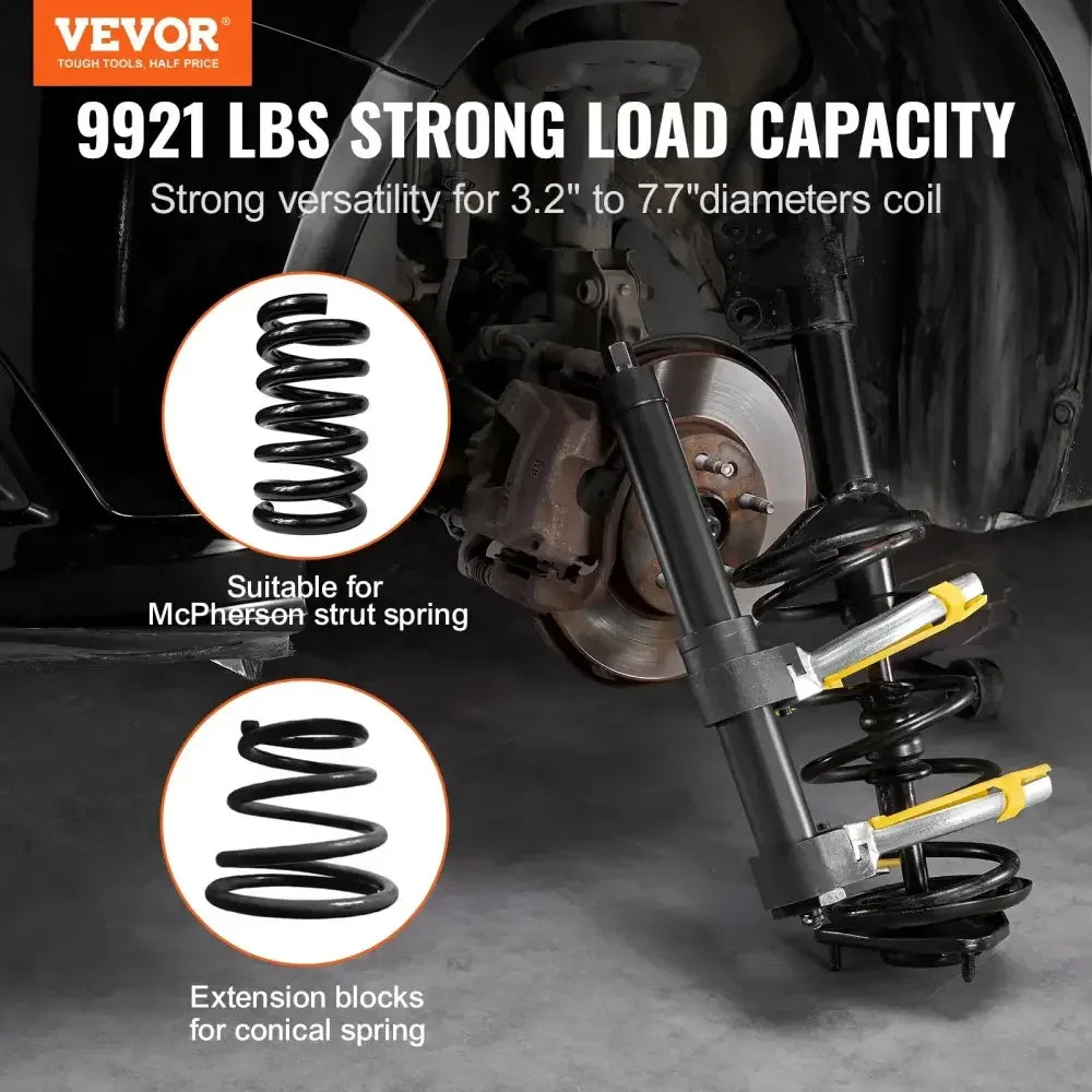 Heavy Duty Strut Spring Compressor Kit with 3 Interchangeable Yokes, 9921 lbs Load Capacity -