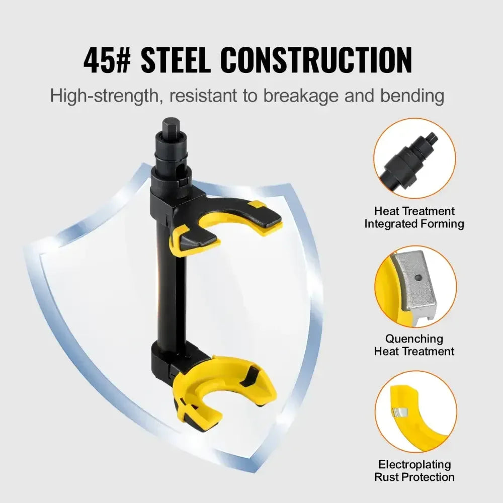 Heavy Duty Strut Spring Compressor Kit with 3 Interchangeable Yokes, 9921 lbs Load Capacity -