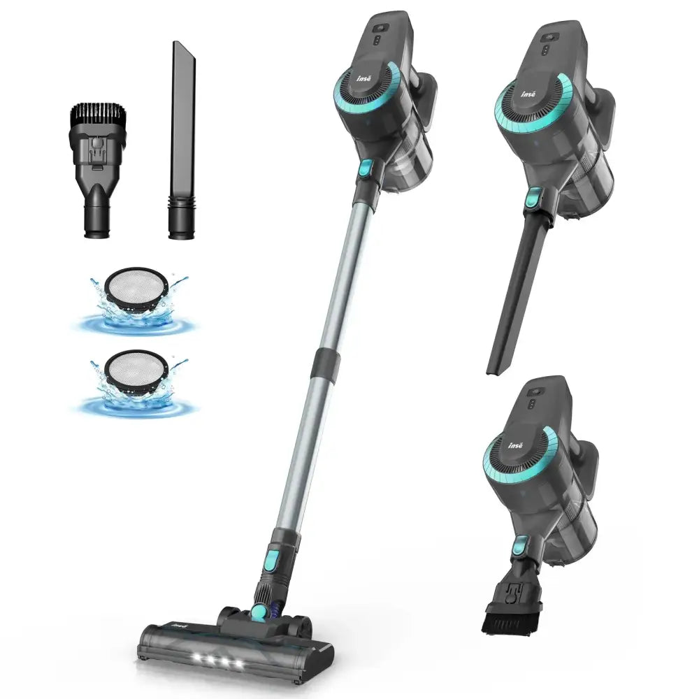 INSE N370 Cordless Vacuum Cleaner – 20 Kpa Ultra 6-in-1 Lightweight Stick & Handheld Vacuum for Home, Pets, and Car Cleaning