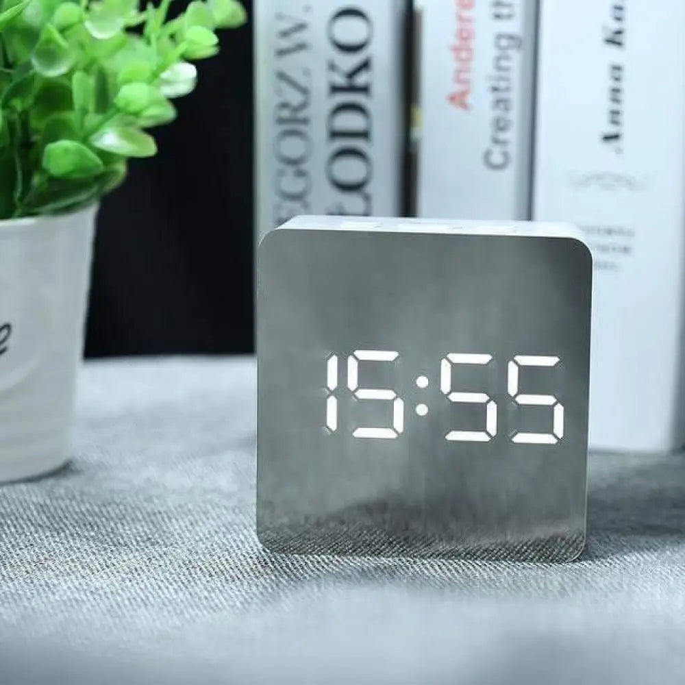 LED Mirror Digital Alarm Clock