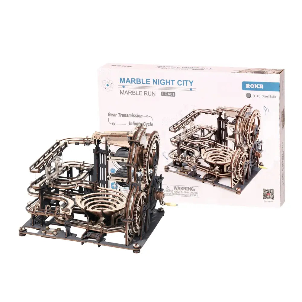 Marble Run Set 3D Wooden Puzzle Model Kit 294 Pcs Assembly Toy
