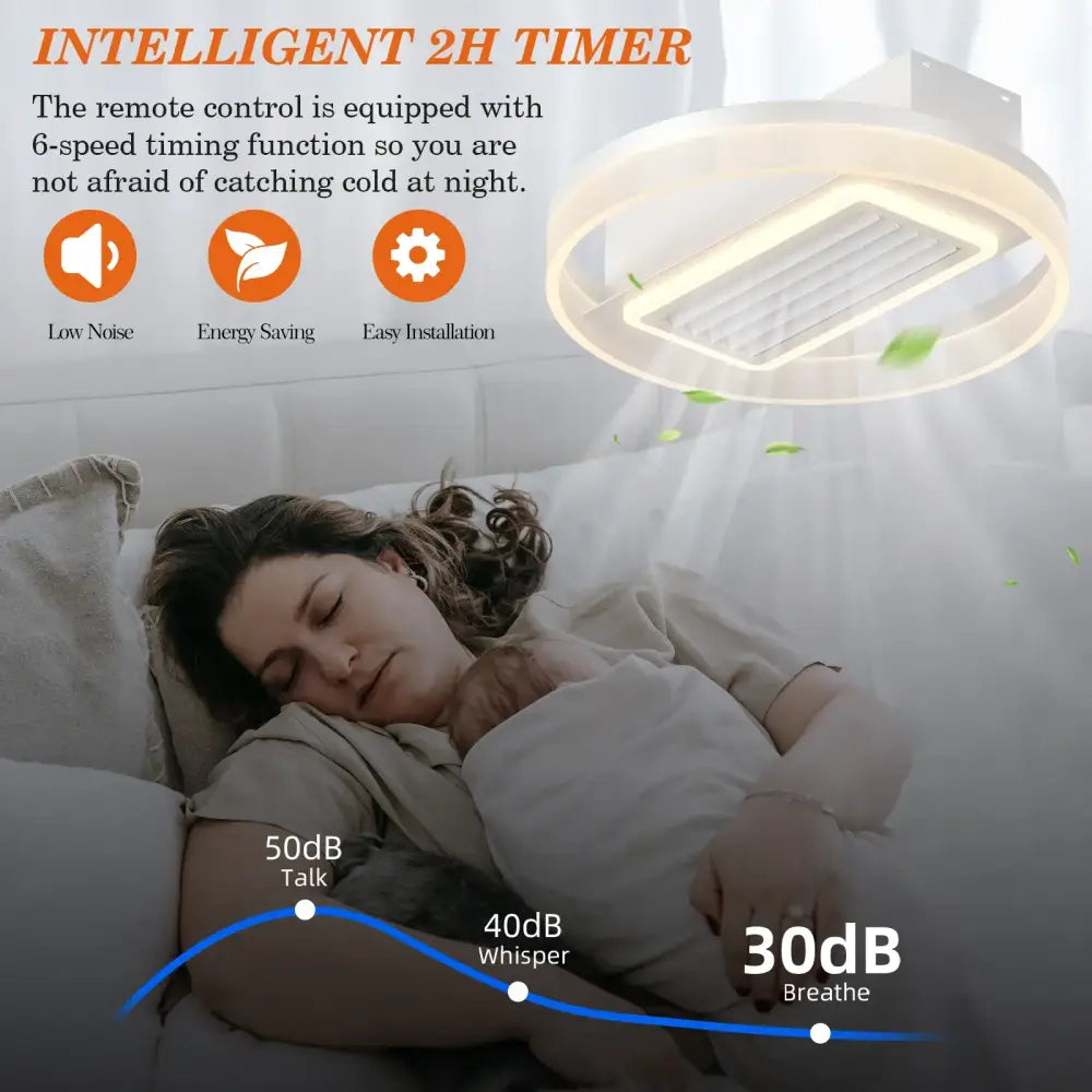 Modern LED Ceiling Fan with Light