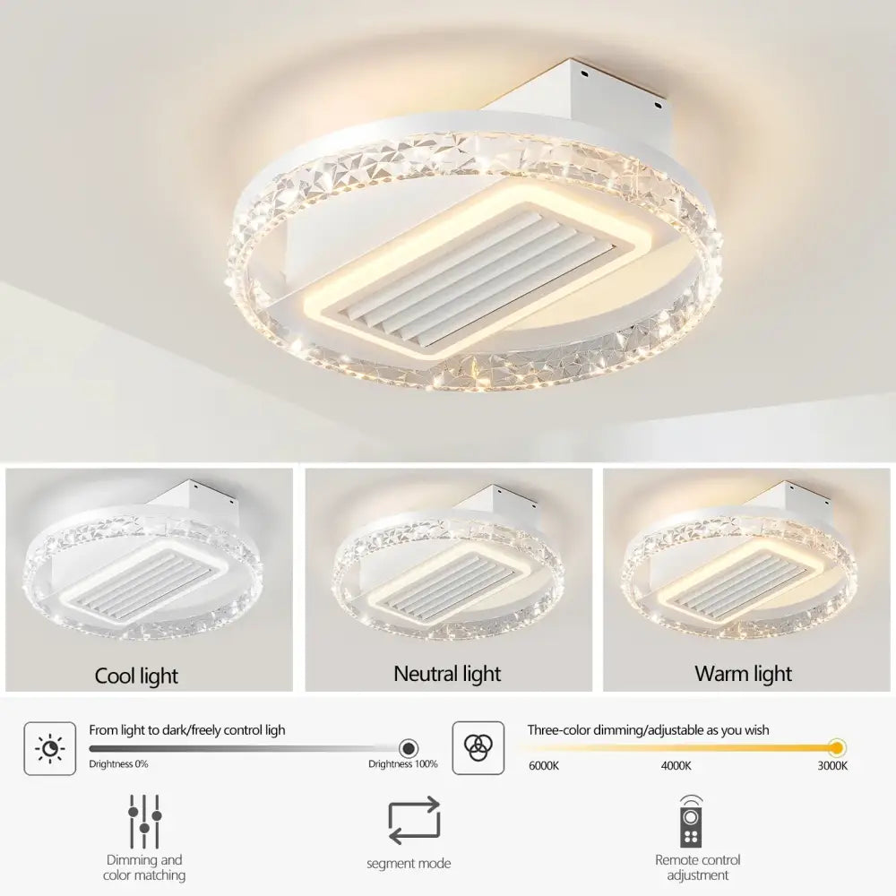 Modern LED Ceiling Fan with Light