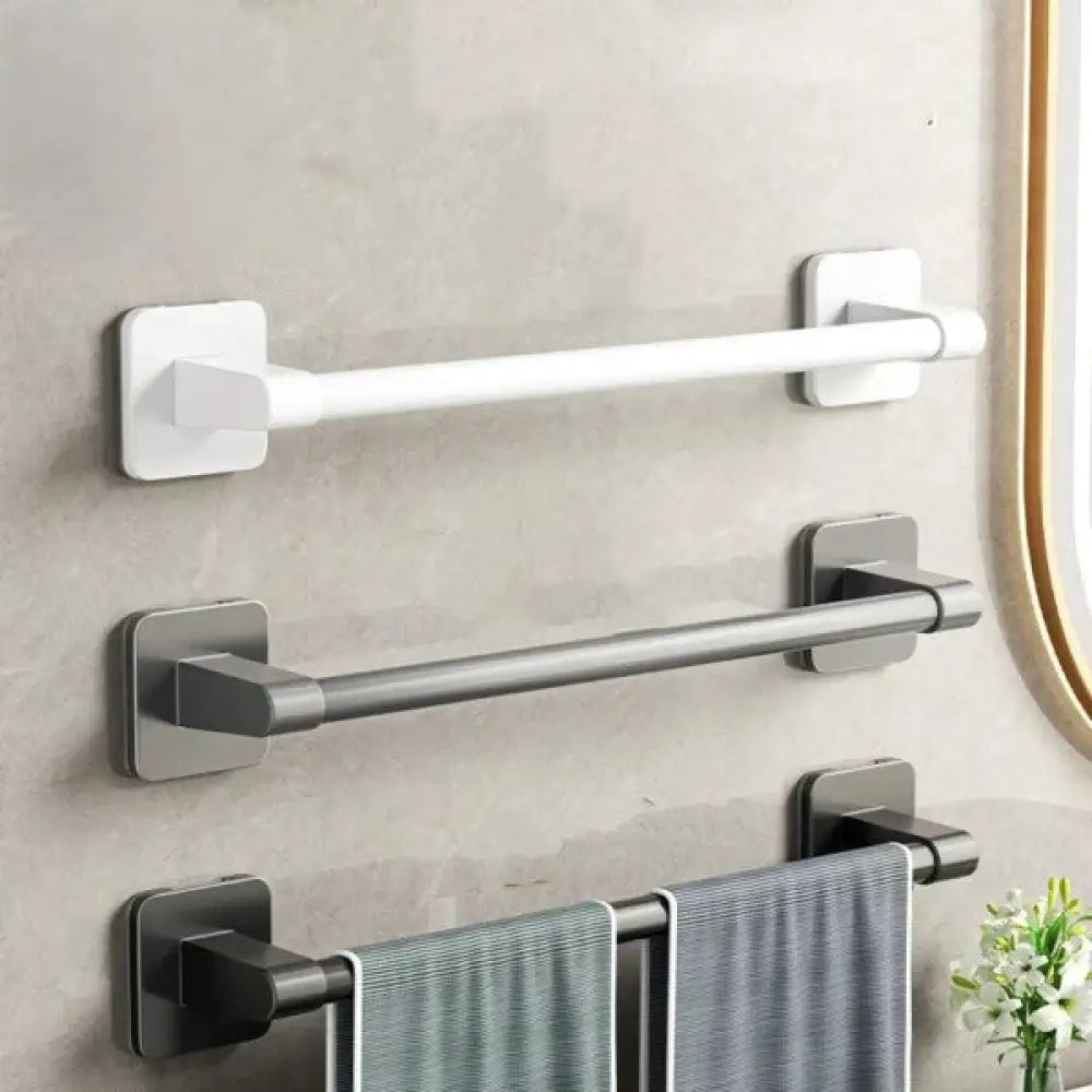 No-Drill Bathroom Towel Holder & Slipper Rack