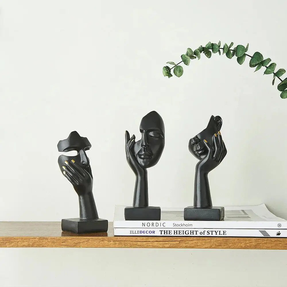 Nordic Statue Abstract Resin Desktop Ornaments Sculpture Miniature Figurines