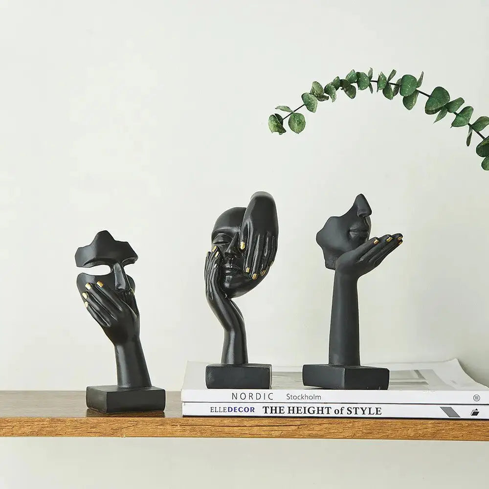 Nordic Statue Abstract Resin Desktop Ornaments Sculpture Miniature Figurines