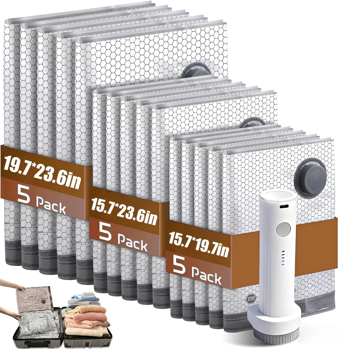 Packaging of radiator covers with a handheld tool on a white background