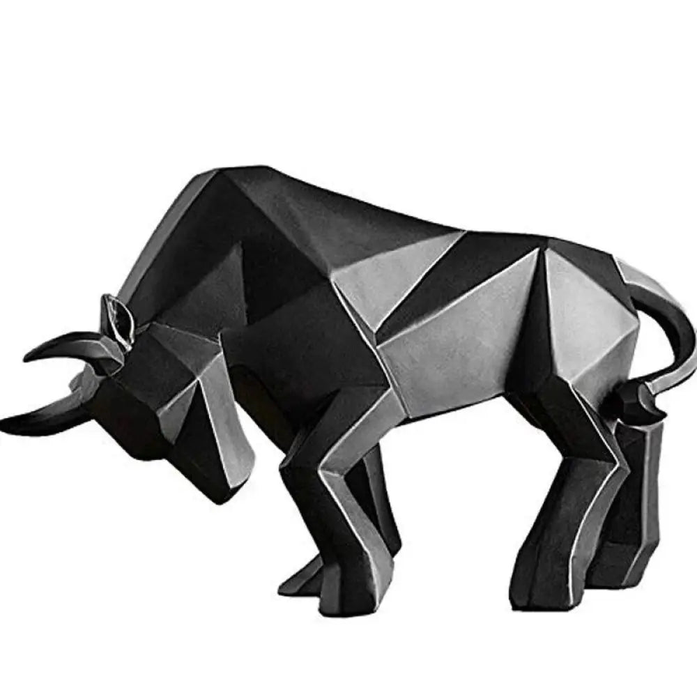 Wall Street Bull Statue Bison Sculpture – Contemporary Resin Decor