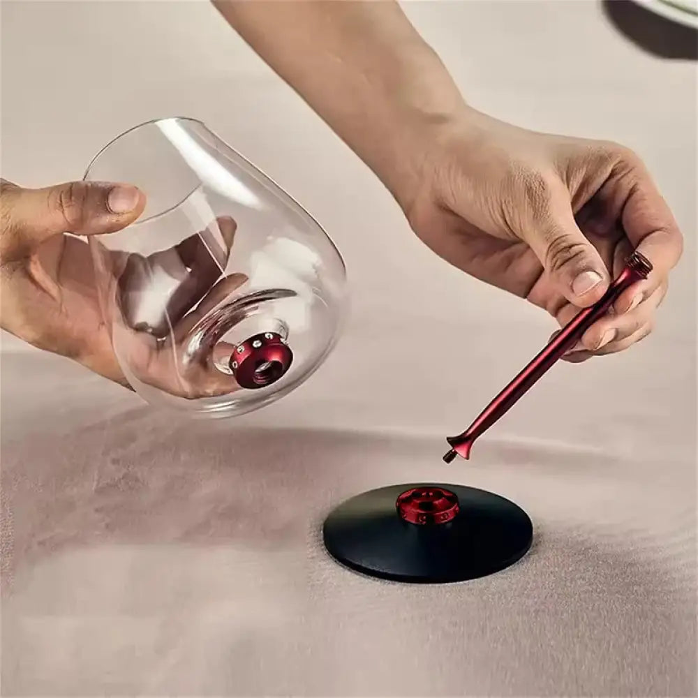 Rotating Glass Wine Goblets