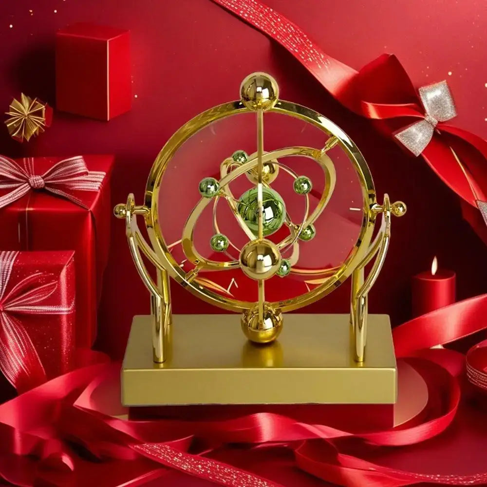 Space Celestial Body Perpetual Motion Machine Rotating Gold Desktop Kinetic Ornament