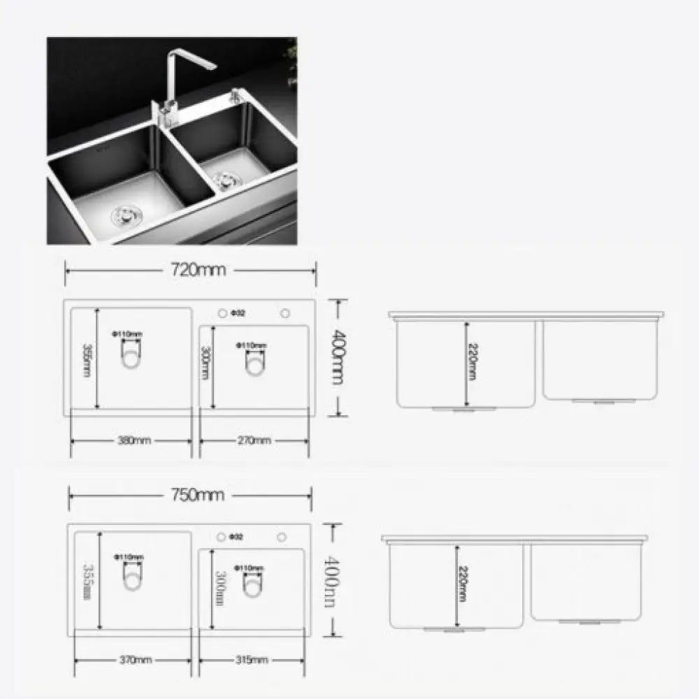 Stainless Steel Double Kitchen Sink