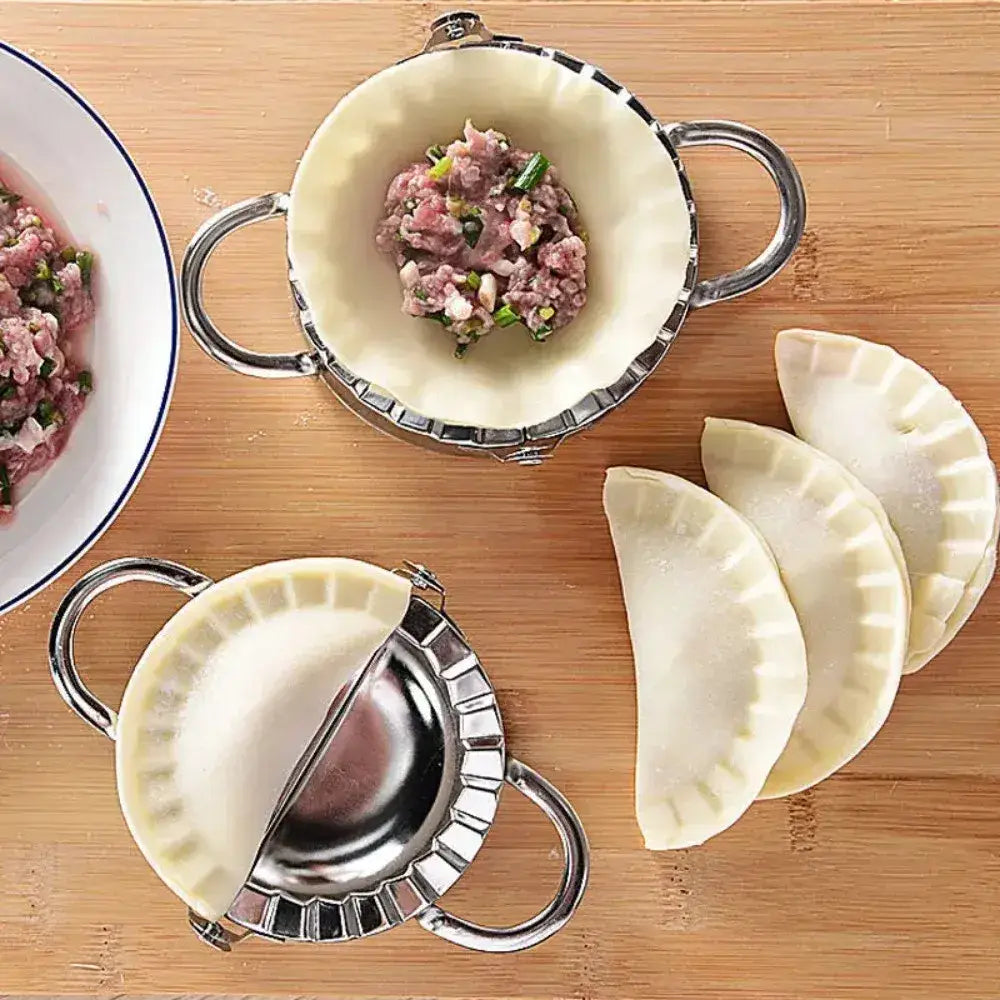 Stainless Steel Dumpling Maker Press Ravioli, Pierogi & Pastry Wrapper Mold for Easy Kitchen Prep