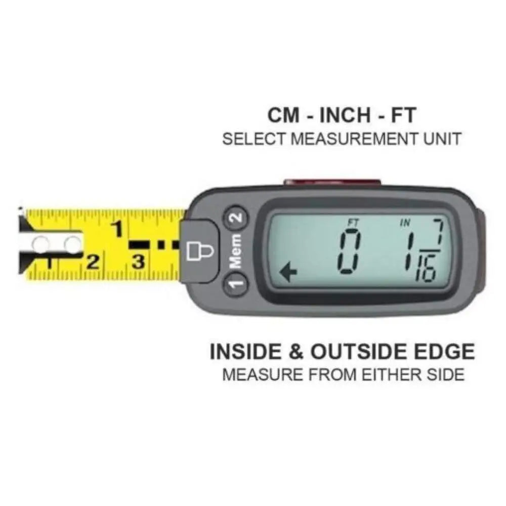 Mètre ruban numérique LCD en acier inoxydable