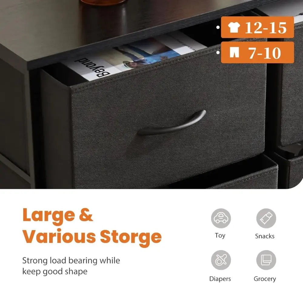 Tall 10-Drawer Dresser for Bedroom