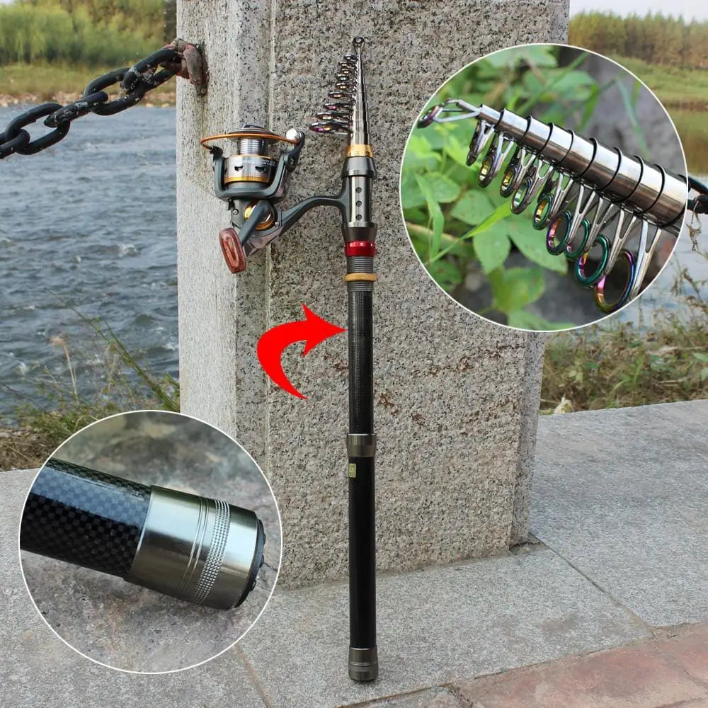 Telescopic Fishing Rod Reel Combo