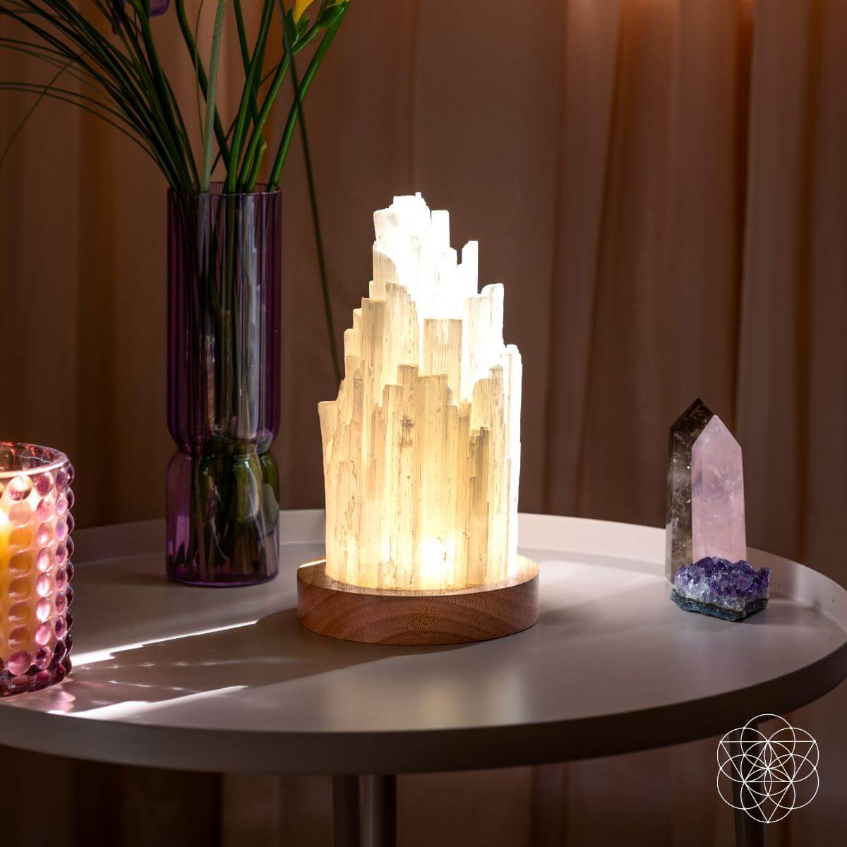 Die Cleanse-All Selenit-Lampe – 2 Pfund Heilkraft