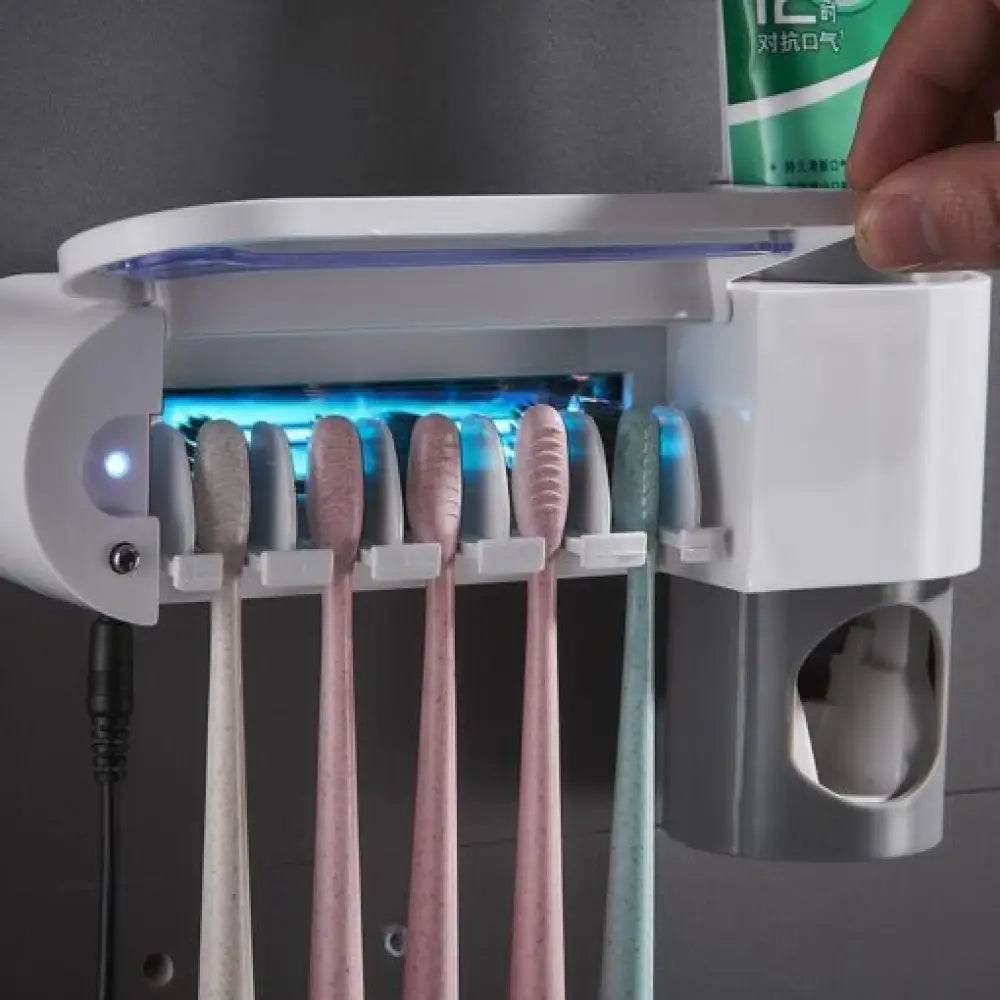 Toothbrush Sanitizer Holder and UV Disinfection
