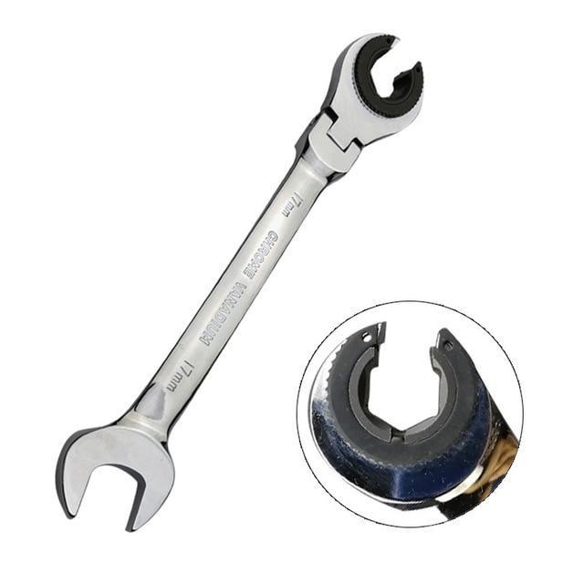 Flexible Head Tubing Ratchet Wrench