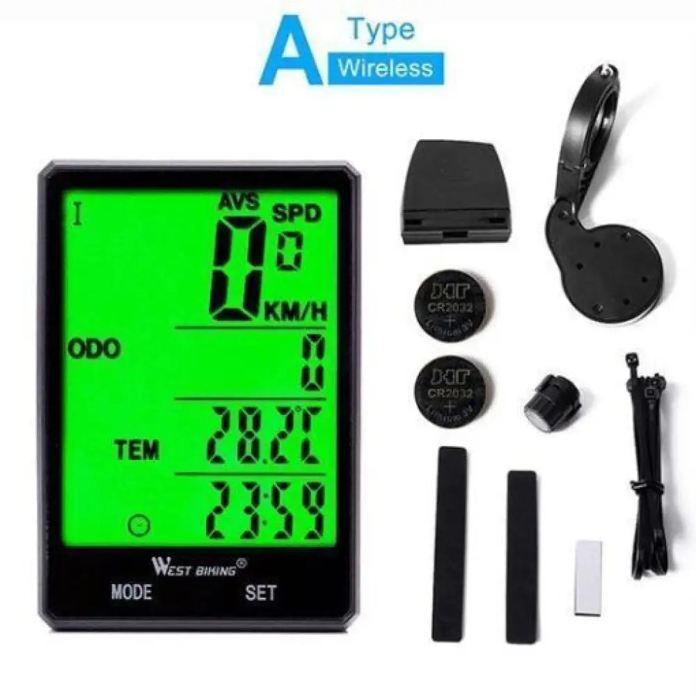 Waterproof Bicycle Speedometer – Wired/Wireless, Backlit LCD
