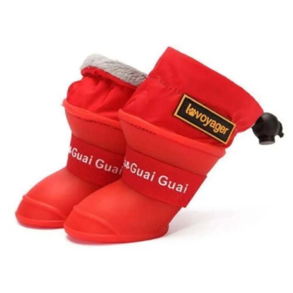 Waterproof Dog Rain Boots – Silicone Fleece