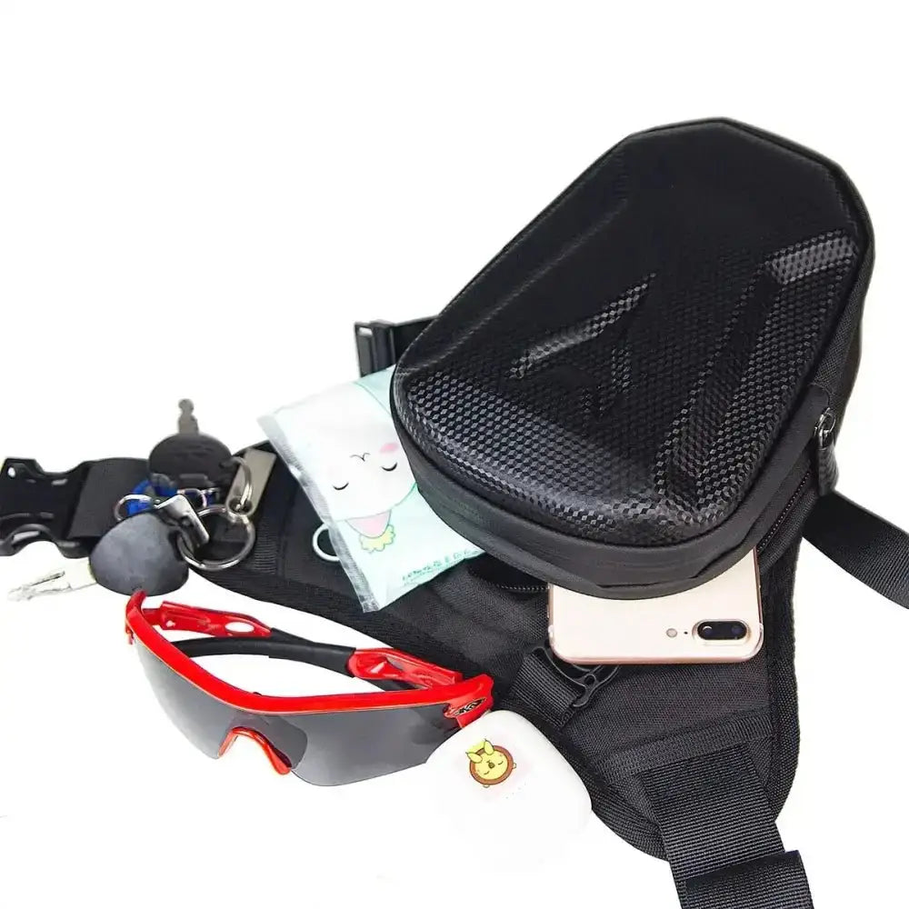 Waterproof Motorcycle Leg Bag | Hard Shell Rider Waist Pack & Crossbody Bag - Ninjanew