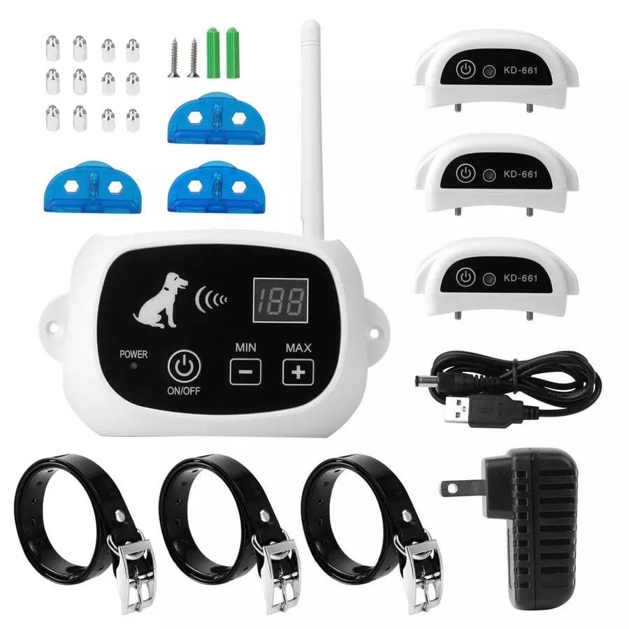 Invisible wireless dog fence with shock collars