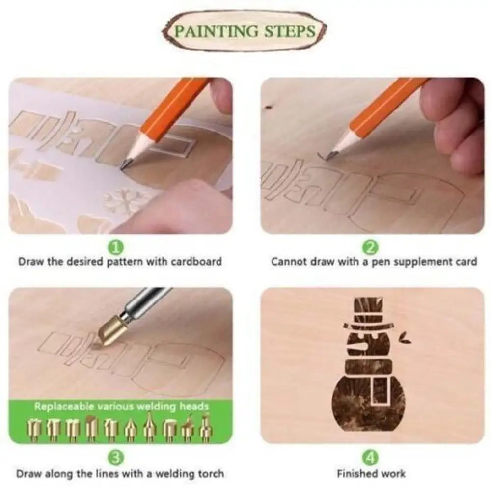 42-Piece Wood Burning Pyrography Kit – Beginner to Pro