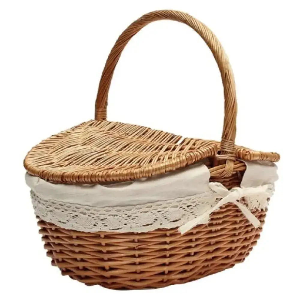 Woven Picnic Basket Handmade Large Wicker Basket - Ninjanew