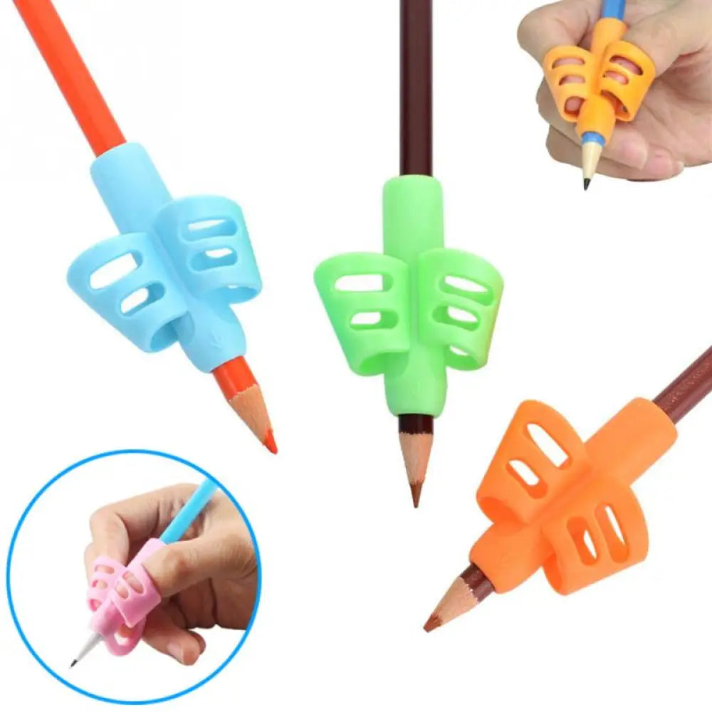 Lot de 3 adaptateurs d'écriture en silicone souple pour enfants