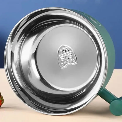 1000mL Stainless Steel Instant Noodle Bowl with Lid Portable, Sealed, & Drain Bowl Function - Blue