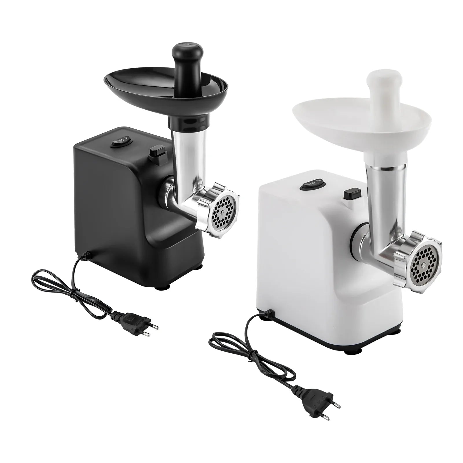 1000W electric sausage stuffer with black silver grinder, stainless steel cutting plates