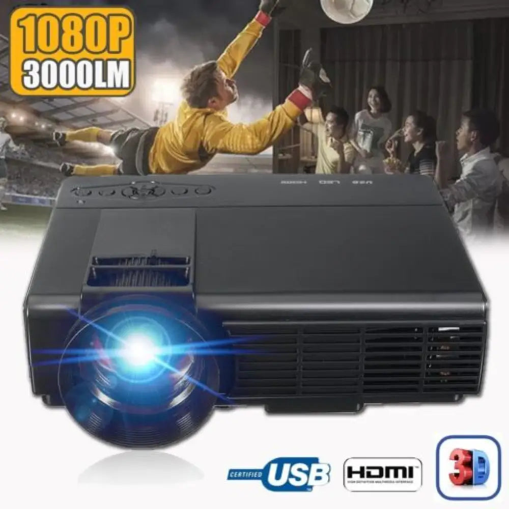 1080P 3000 Lumens 3D LED Home Theater Projector