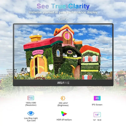 14-inch Huawei 1080P portable monitor with FHD IPS vibrant screen