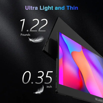 Sleek Huawei 1080p portable monitor with vibrant display and black frame