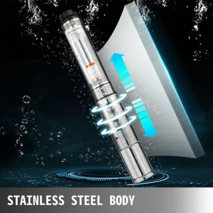 110v 1500w Stainless Steel Deep Well Pump with Controller Silver - Ninjanew
