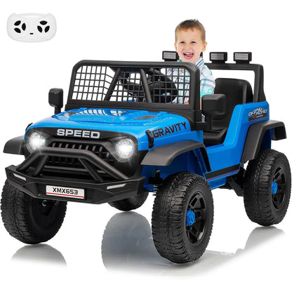12V Kids' Ride-On Truck Electric Vehicle with Remote Control & LED Lights - Ninjanew