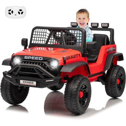 12V Kids' Ride-On Truck Electric Vehicle with Remote Control & LED Lights - Ninjanew