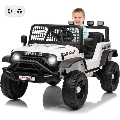 12V Kids' Ride-On Truck Electric Vehicle with Remote Control & LED Lights - Ninjanew