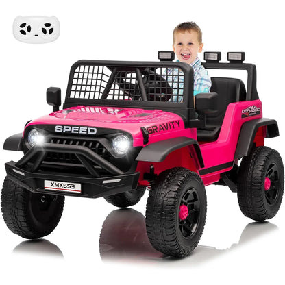 12V Kids' Ride-On Truck Electric Vehicle with Remote Control & LED Lights - Ninjanew