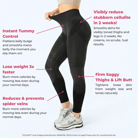 High-Waisted Yoga Leggings with Hip-Lift Support