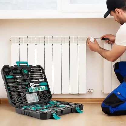 198-Piece Professional Home Repair & General Mechanic Tool Set | Chrome Vanadium Steel Kit - Ninjanew