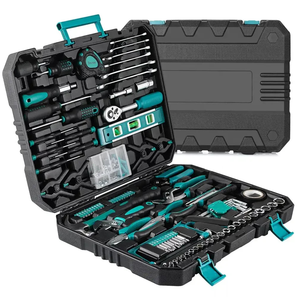 198-Piece Professional Home Repair & General Mechanic Tool Set | Chrome Vanadium Steel Kit - Ninjanew
