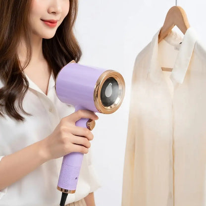 2-in-1 Handheld Steam Iron – Rotary Dry & Wet Hanging Garment Steamer