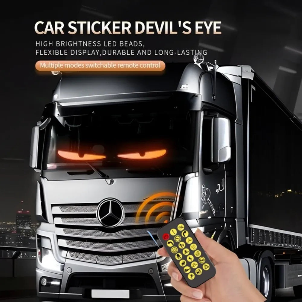 Mercedes Benz truck with animated LED eye lights